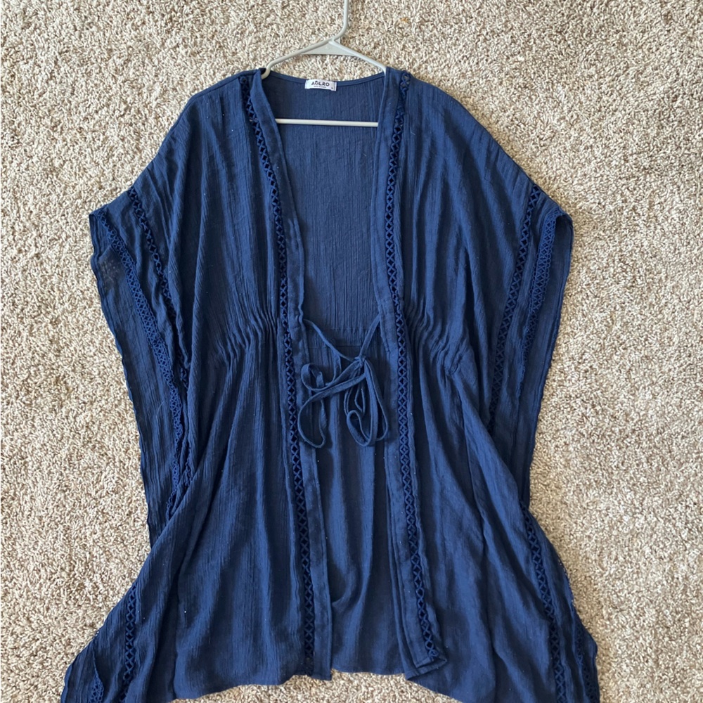 Swimsuit Cover Up Blue- Medium